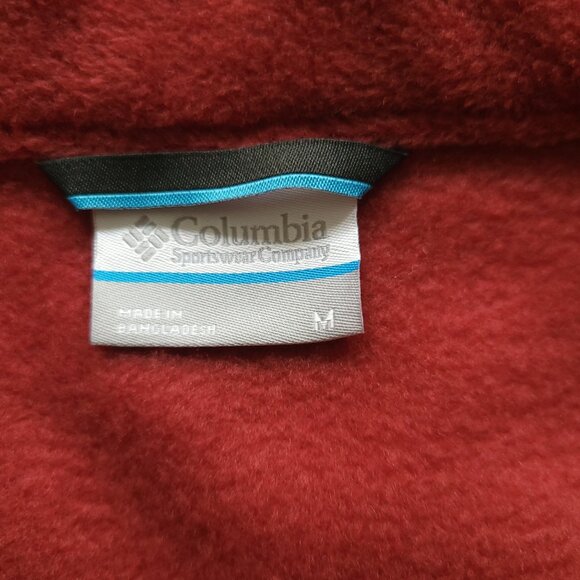 Columbia Steens Mountain  Red & Blue Fleece Full Zip Vest NWT Men's Medium - Picture 5 of 7